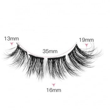 Fluffy Segmenten Plak Wimpers met Volume Set van 7