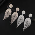 Goudkleurige Oorhangers met Strass