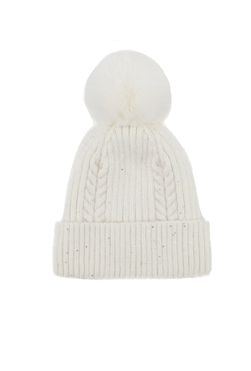 Gebreide Muts met Pompon