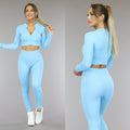 Blauw Longsleeve Sportvestje van Ribstof