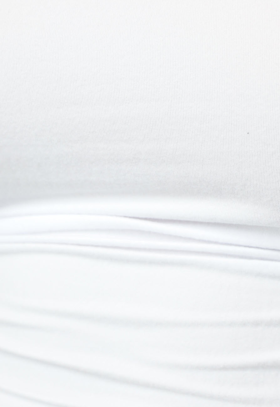 Basic Witte Asymmetrische Top met One Shoulder