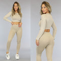 Kaki Rib Sporttop
