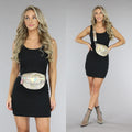 Gouden Holografische Glitter Crossbody Tas