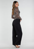 Zwarte High Waist Jeans met Rechte Pijpen