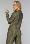 Gouden Blouse met Glitter Steentjes
