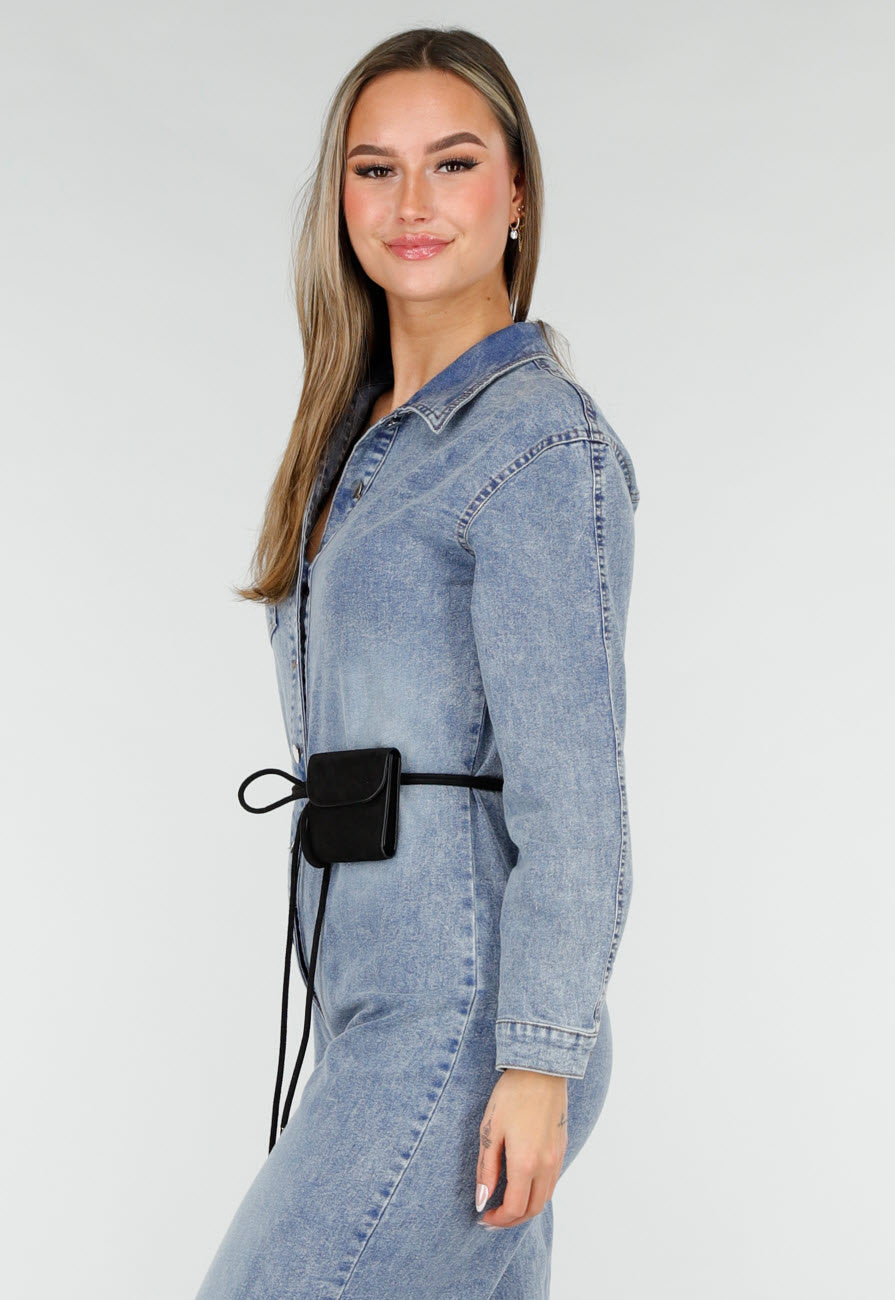 Suède Look Ceintuur met Mini Pouch