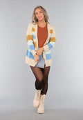 Gebreid Multicolor Cardigan Vest