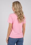 Roze Basic T-Shirt met Lichte Stretch