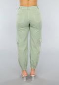 Groene Stretch Carpenter Broek met Zakken