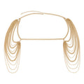 Gouden Grove Schouder Ketting met Laagjes
