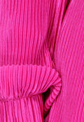 Fuchsia Plissé Blouse met Broek