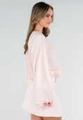 Lichtroze Blouse met Wijde Mouwen
