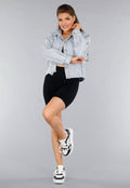Denim Blouse Jasje met Rafels