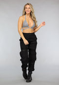 Reflecterende Halter Top met Ring Detail
