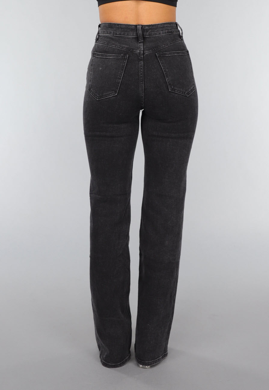 Redial Jeans  Tall Grijze High Waist Straight Leg Jeans
