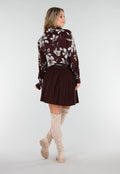 Bordeaux Blouse met Bloemenprint