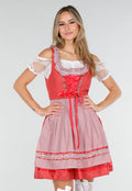 Rood Oktoberfest Dirndl Jurkje met Stippen