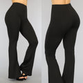 Tall Zwarte Elastische Flared Broek met Wijde Pijpen