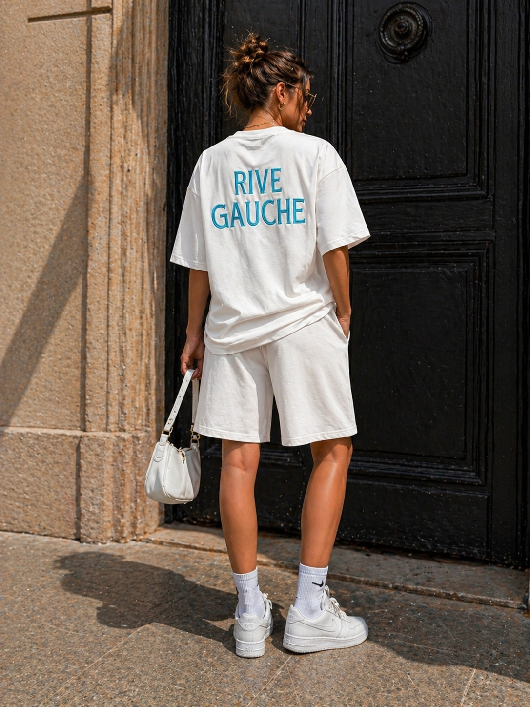 Witte Two Piece Set met T-Shirt en Shorts