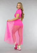 Fuchsia Festival Two Piece met Parels