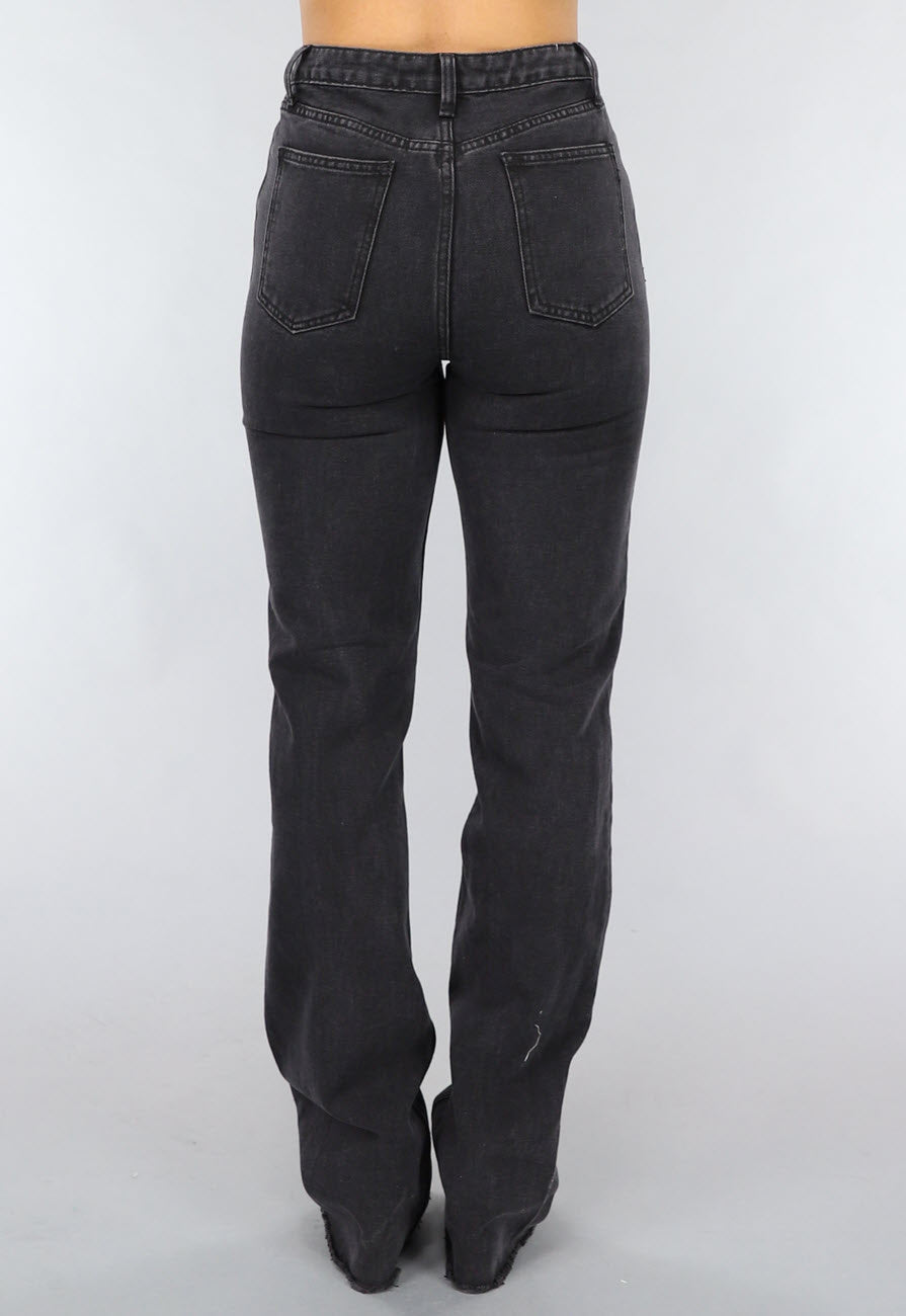 Redial Jeans  Zwarte Tall Spijkerbroek met Rechte Pijpen