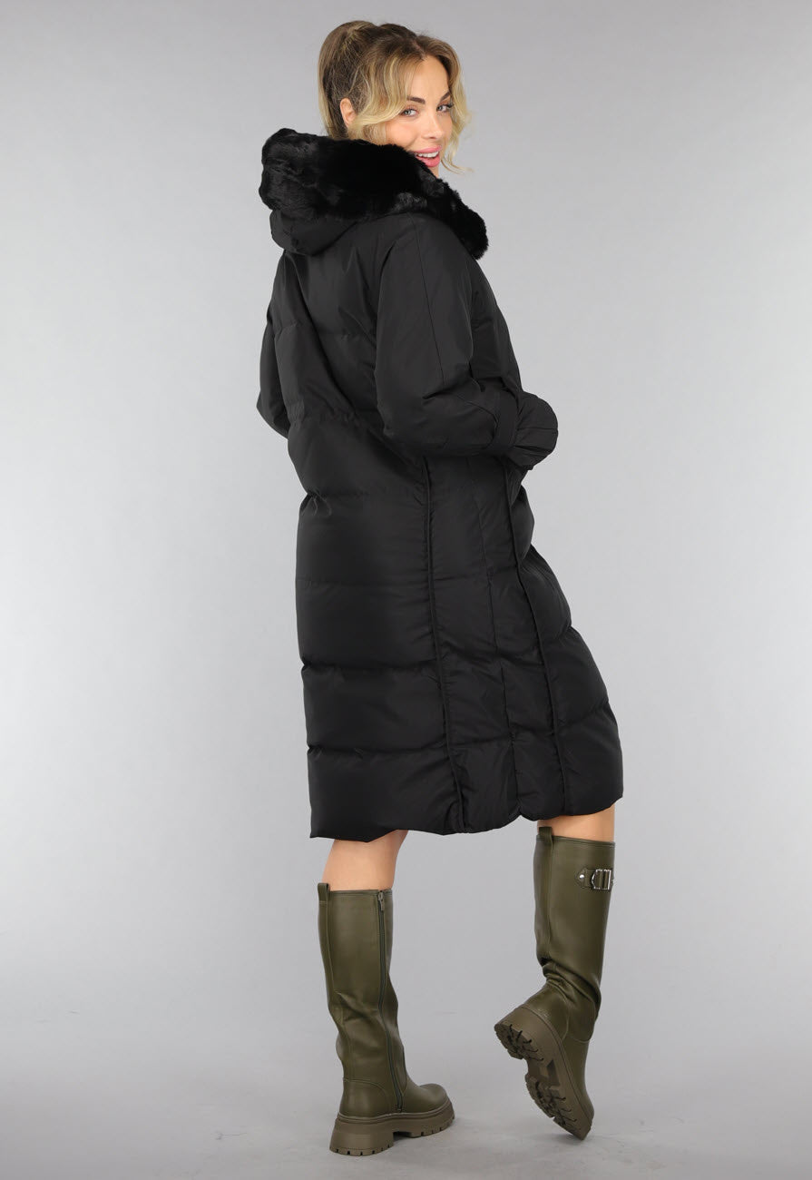 Hoge Lederlook Boots in Khaki