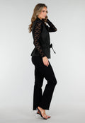 Mouwloze Overslag Blazer Zwart