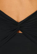 Super Stretchy Midi Jurk met Twist Rug