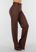Tall Bruine Pantalon met Super Stretch