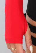 Rood Cropped Bolero met Duimgaten