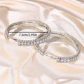 Zilveren Strass Oorbel Ringen