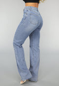 Redial Jeans  Tall Lichtblauwe High Waist Stretch Jeans met Rechte Pijpen