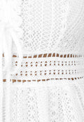 Witte Gehaakte Jurk in Boho Stijl