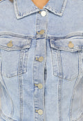 Redial Jeans  Blauwe Jeans Jumpsuit met Korte Mouwen en Straight Leg