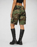 Camouflage Cargo Bermuda Short van Denim met Zakken