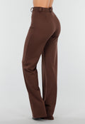 Tall Bruine Pantalon met Super Stretch