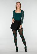 Groene Panty met Argyle Print