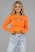 Fel Oranje Crop Bolero