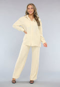 Beige Flowy Co Ord Set