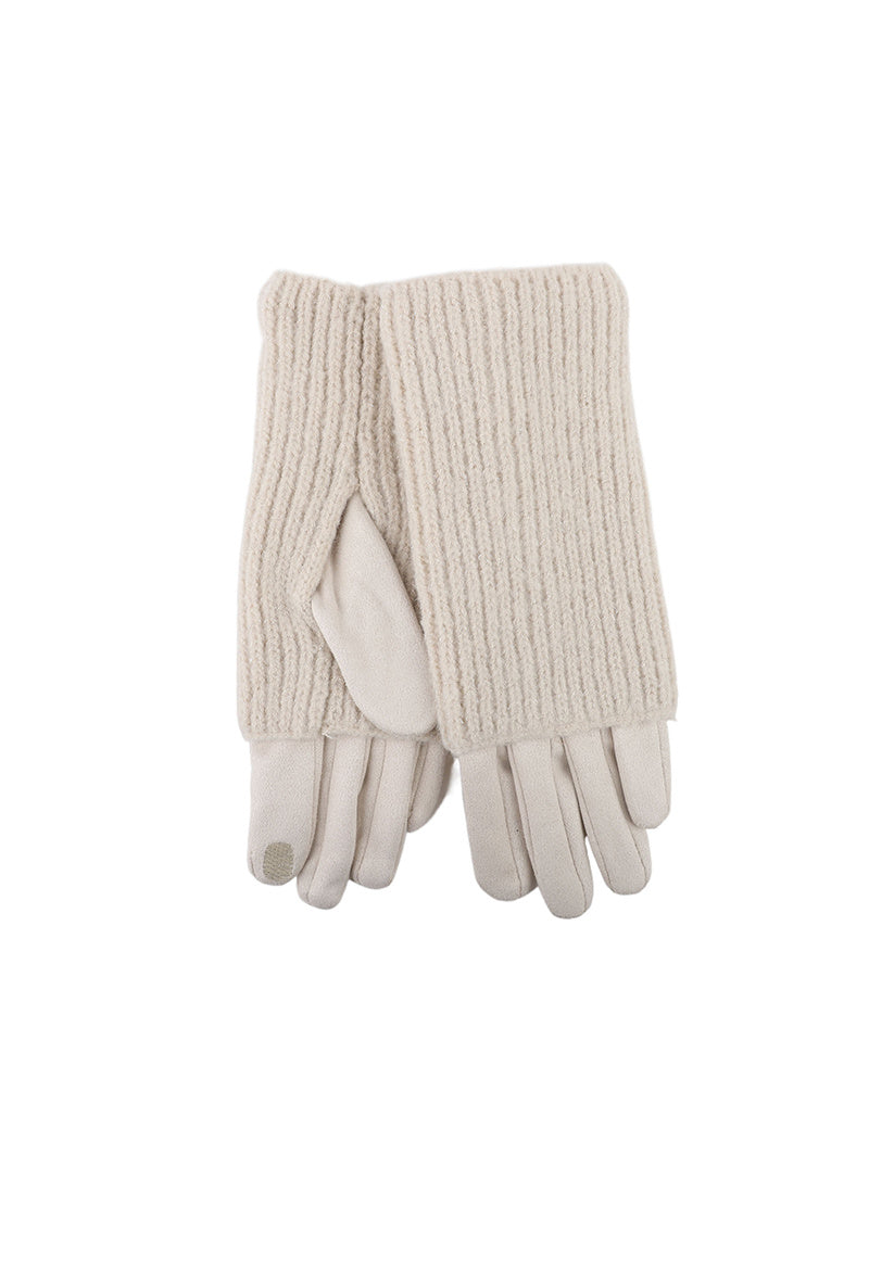 Suèdelook Overslag Handschoenen