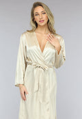 Satijnen Bridal Kimono Lang in Ivory