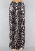 Wide Leg High Waist Tall Panterprint Broek