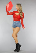 Stijvolle Plastic Hand Waaier Rood