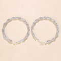 Zilveren Twist Strass Oorbellen