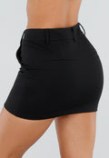 Zwarte Skort met Stretch en Steekzakken