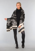 Omslagdoek met Print in Zwart