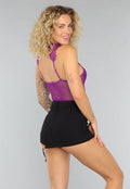 Paarse Kanten Strappy Bodysuit