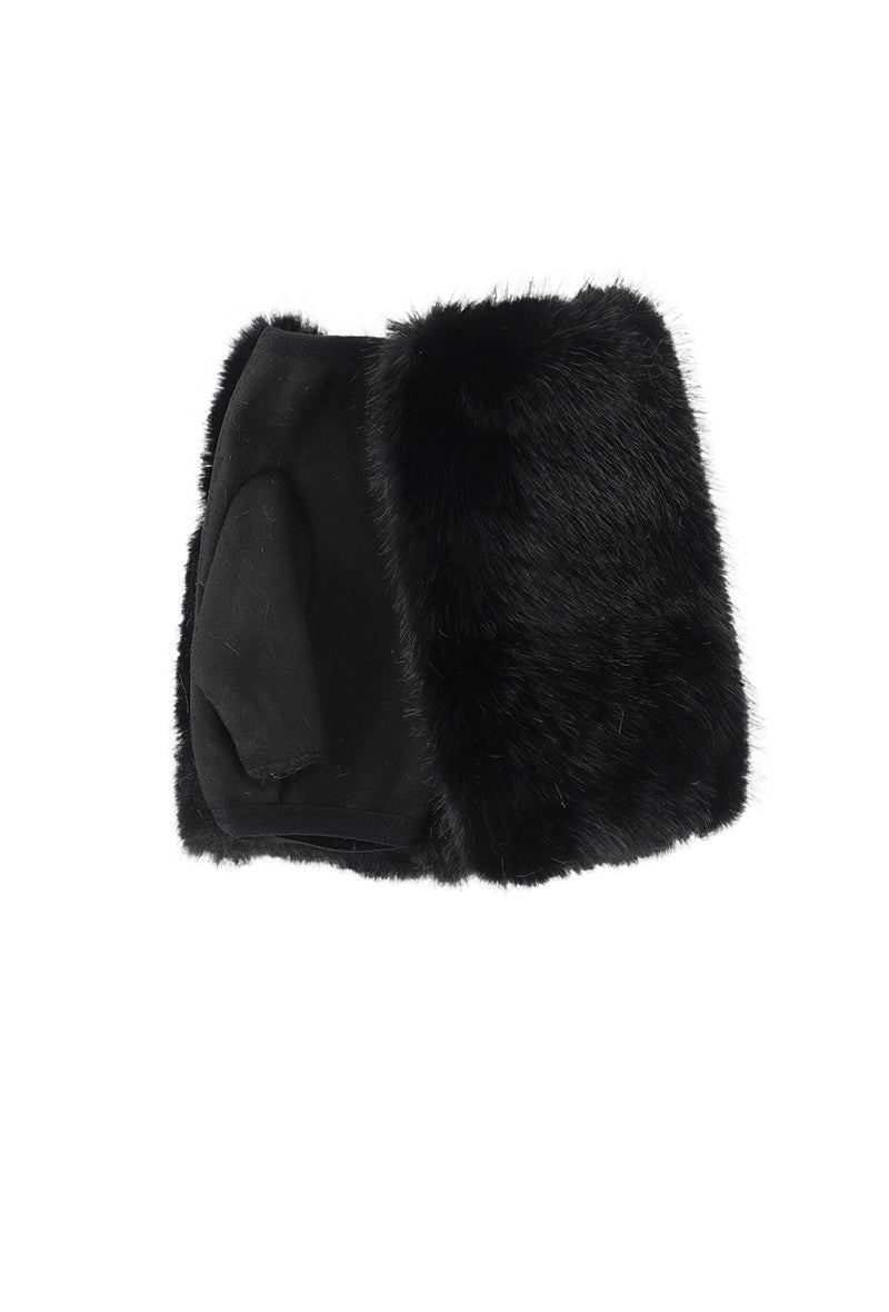 Halve Faux Fur Handschoenen