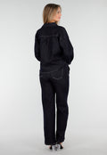 Redial Jeans  Donkerblauwe Denim Blouse met Lange Mouwen