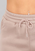 Taupe Joggingpak met Wijduitlopende Broek